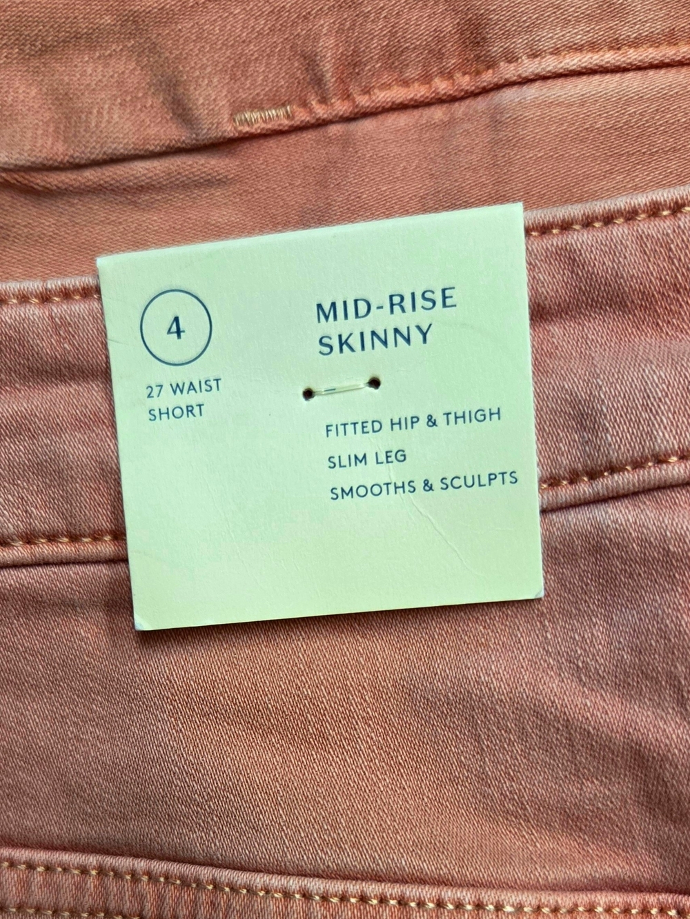 NWT Stretch Size 4 Short Universal Thread Ankle Jeans Peach - Picture 7 of 7